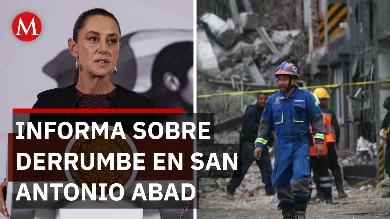 Sheinbaum y el colapso en San Antonio Abad: "Edificio se vino abajo en demolición"