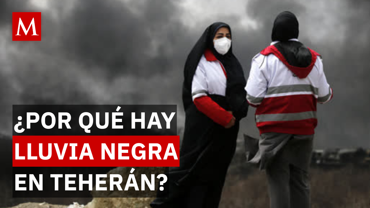 Teherán bajo lluvia negra tras bombardeos a instalaciones de petróleo