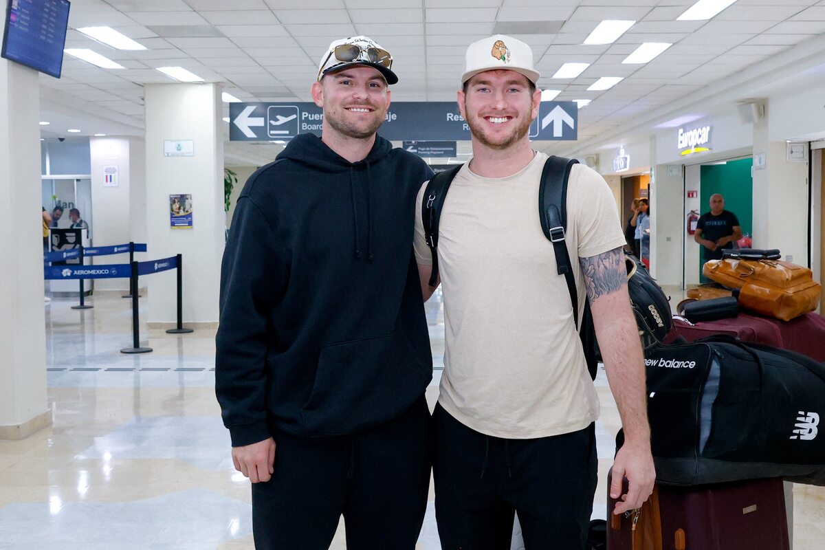 Thomas Mcilraith y Colten Davis, jugadores de Algodoneros Unión Laguna. | Especial