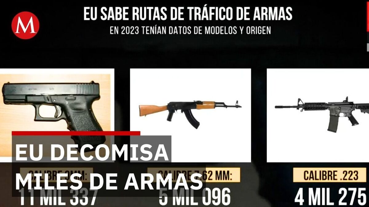 Estados Unidos incauta 4000 armas ilegales que iban a México en primer año de Trump