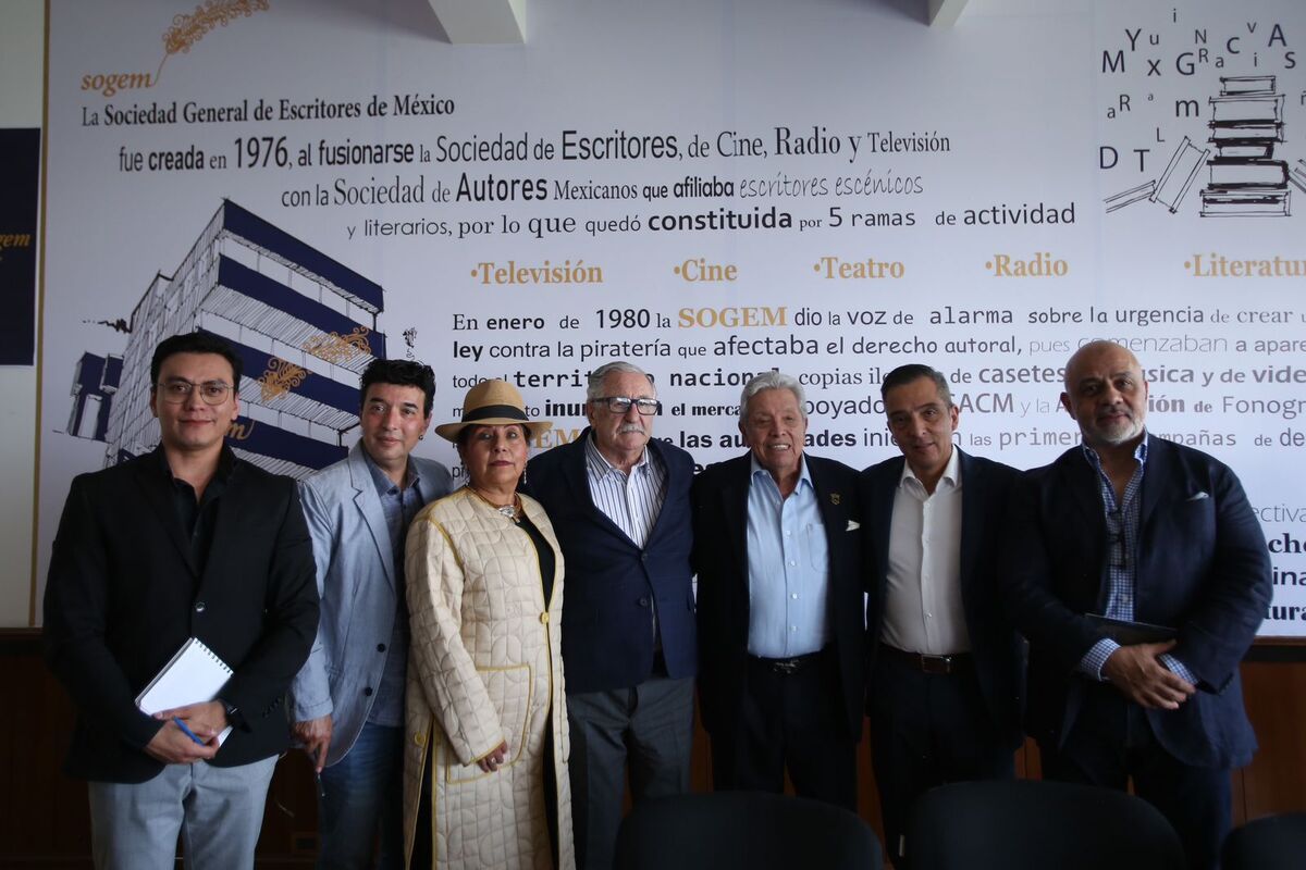 Conferencia de prensa de la Sogem encabezada por Manuel Rodríguez. (Ariana Pérez)