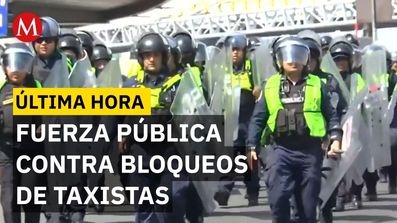 Fuerza Pública interviene tras bloqueo de taxistas