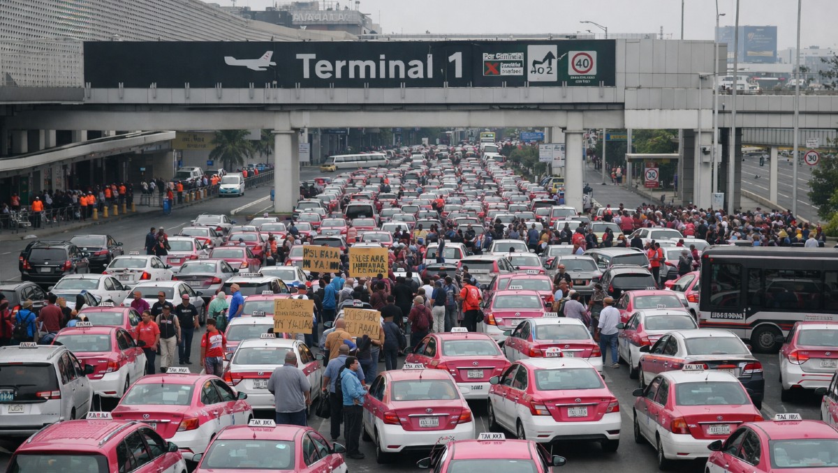 Por qué protestan los taxistas en el AICM de la CdMx hoy 11 de marzo | ESPECIAL