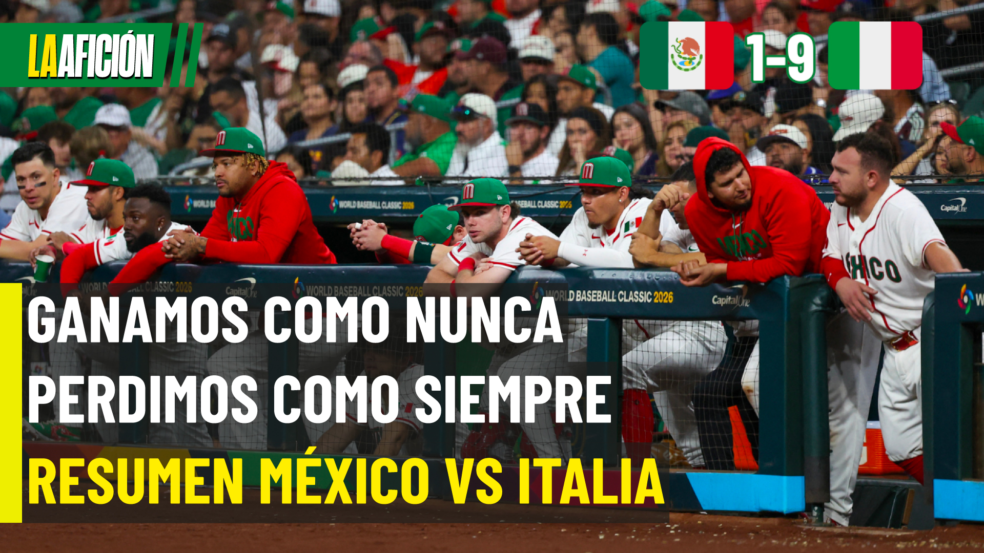 Resumen: ¡México eliminado del Clásico Mundial tras paliza de Italia!