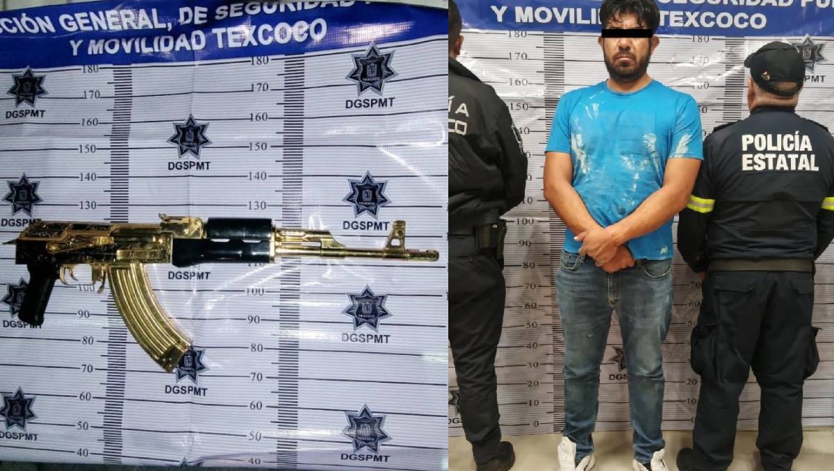 El sospechoso habría utilizado un arma dorada para amagar a su pareja. Foto: (Especial)