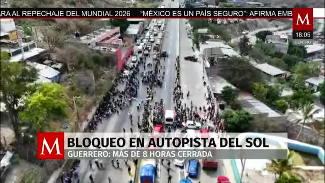 La Autopista del Sol mantiene su bloqueo después de 8 horas | Milenio Noticias, 12 de marzo de 2026