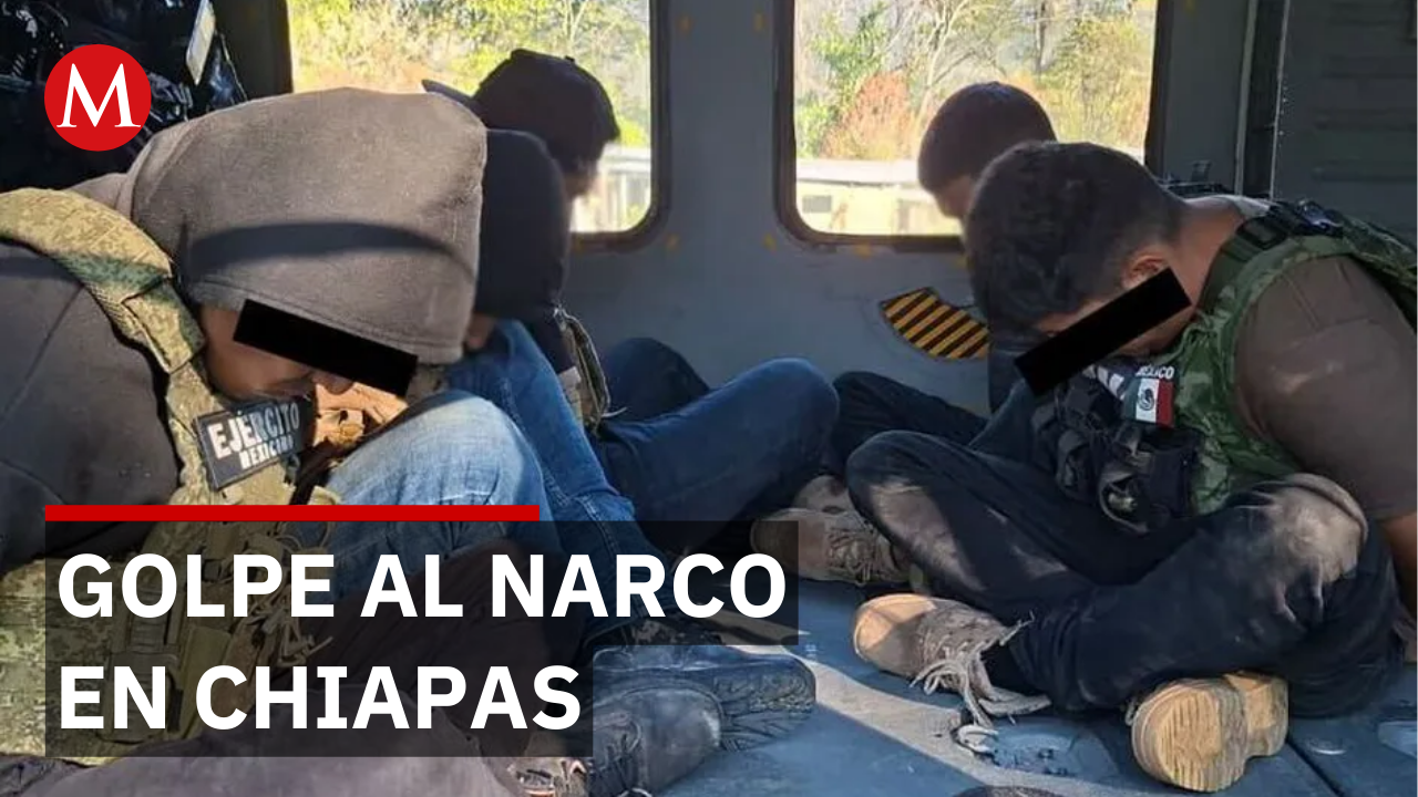 Golpe al narco: cae jefe regional del CDS y célula del CJNG en Chiapas