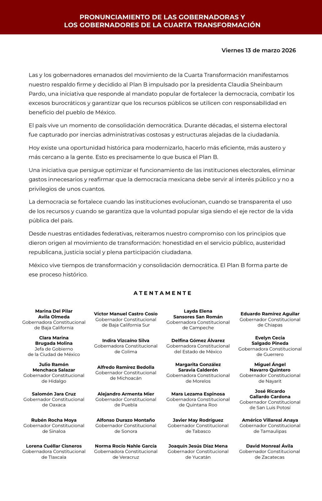 Gobernadores de Morena