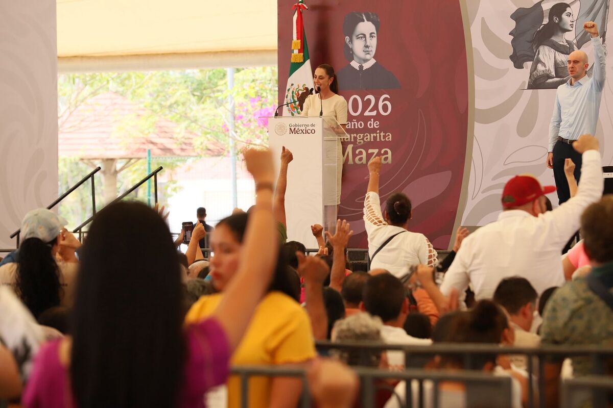 La Presidenta habló sobre el tema durante un acto público en Tecomán, Colima. | Octavio Hoyos