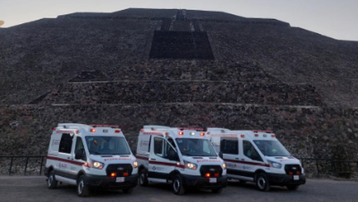 Ambulancias de soporte vital avanzado estarán listas para atender emergencias en Teotihuacán.