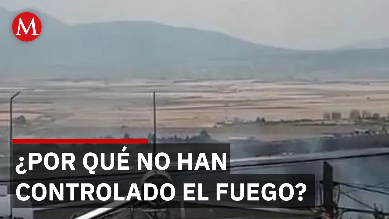 Brigadistas luchan contra el fuego en el cerro "El Gavilán" en Hidalgo