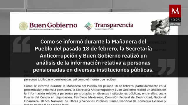 Revelan las pensiones millonarias de exfuncionarios públicos | Jaime Núñez, 13 de marzo de 2026