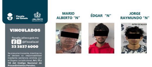 Los tres hombres fueron vinculados a proceso. ( Cortesía)