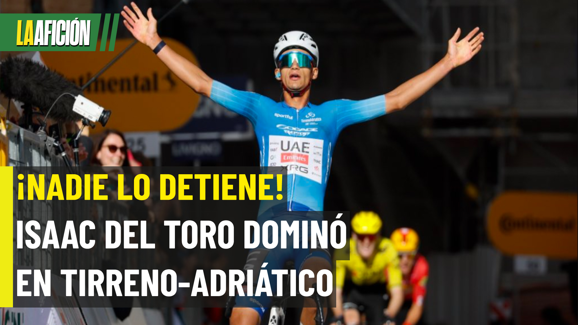 ¡México manda en el ciclismo! Isaac del Toro gana la Tirreno Adriático