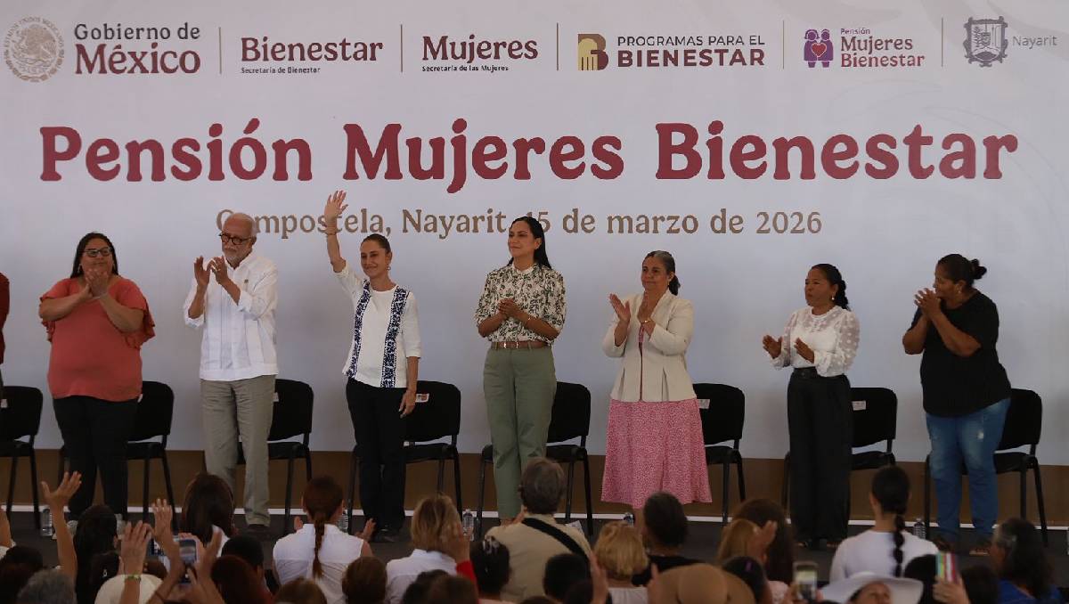 Desde Nayarit, la Presidenta agradeció el apoyo del ex presidente AMLO a Cuba (Foto: Octavio Hoyos)
