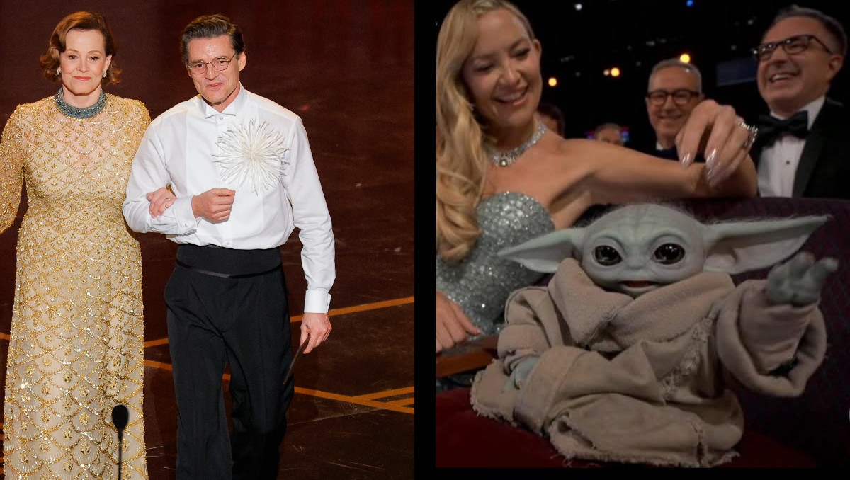 Pedro Pascal y Grogu estuvieron en los Premios Oscar 2026 | Reuters/Captura de pantalla
