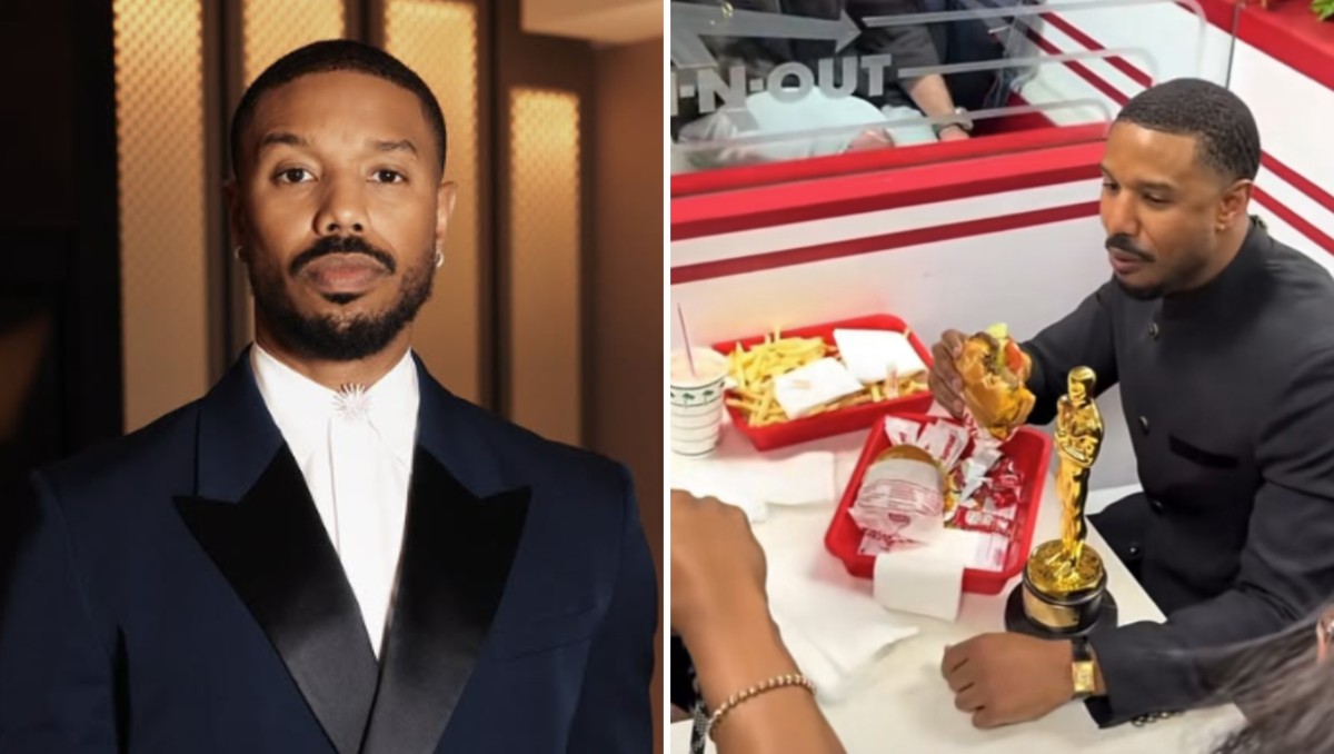 Michael B. Jordan fue captado en una tienda de comida rápida con su premio Oscar | RS