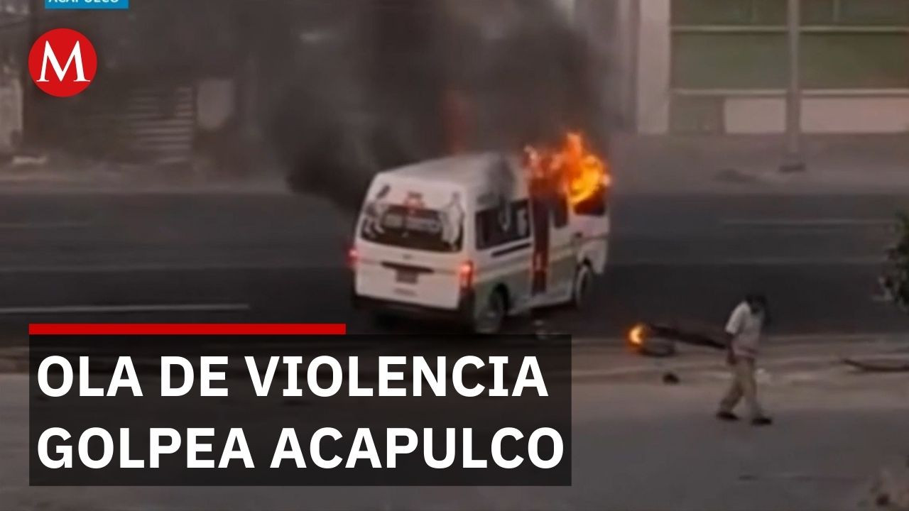 Violencia en Acapulco deja tres muertos tras ataques a transporte público