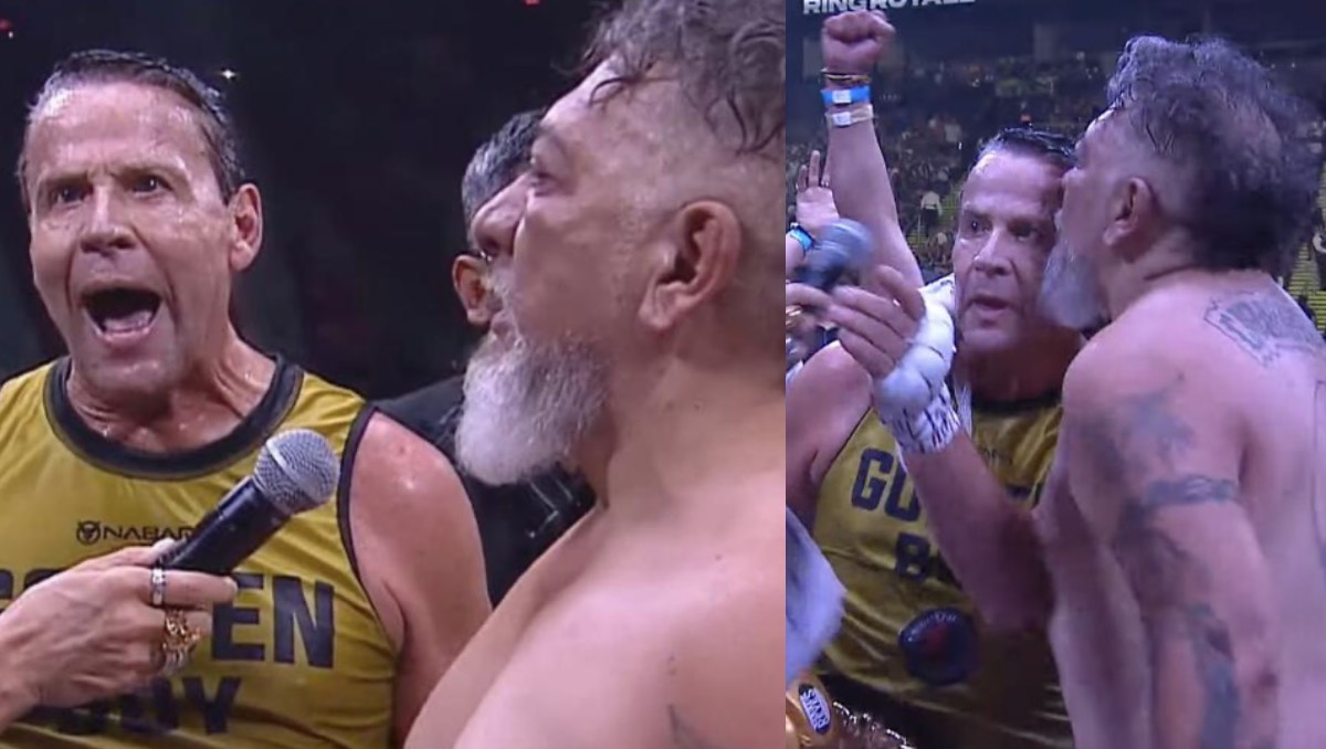 Alfredo Adame y Carlos Trejo tras pelea del Ring Royale. | ESPECIAL
