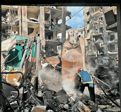 Estragos en Israel, Teherán, Líbano y países del Golfo. La imagen, en Beirut. AFP
