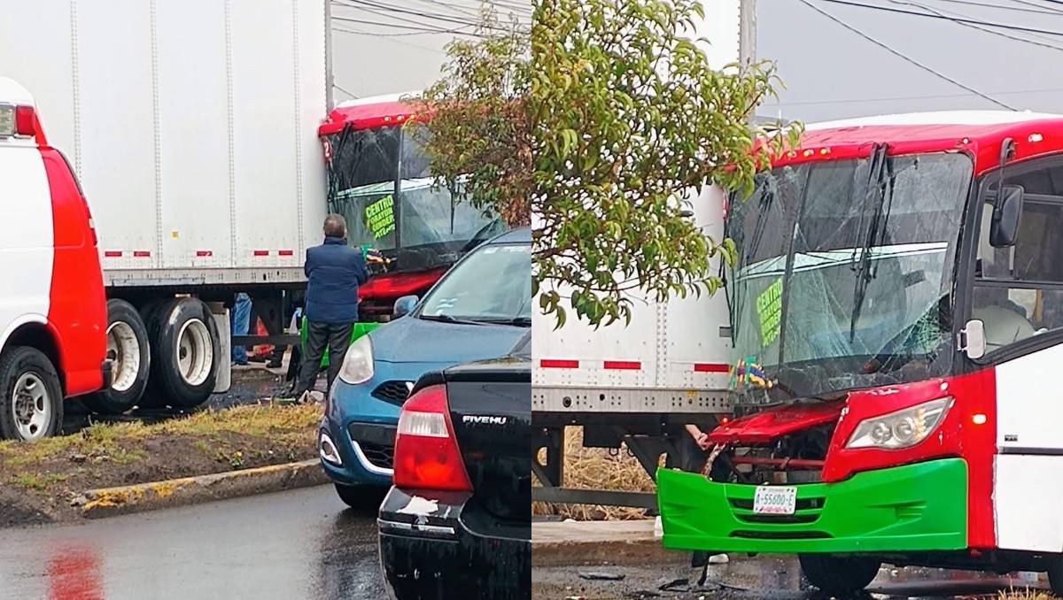 Al parecer la causa del percance está relacionada con la fuerte lluvia en el Valle de Toluca. Especial