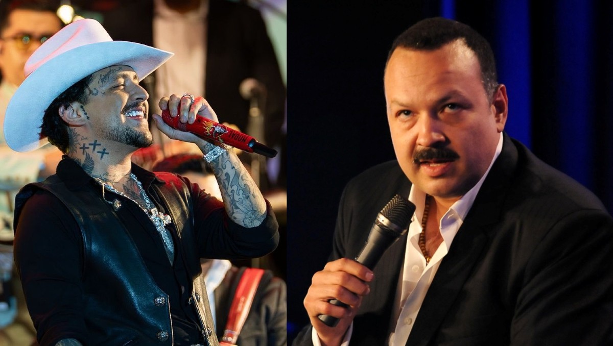 Pepe Aguilar de lado izquierdo y Christian Nodal del lado derecho. | FOTO: Archivo