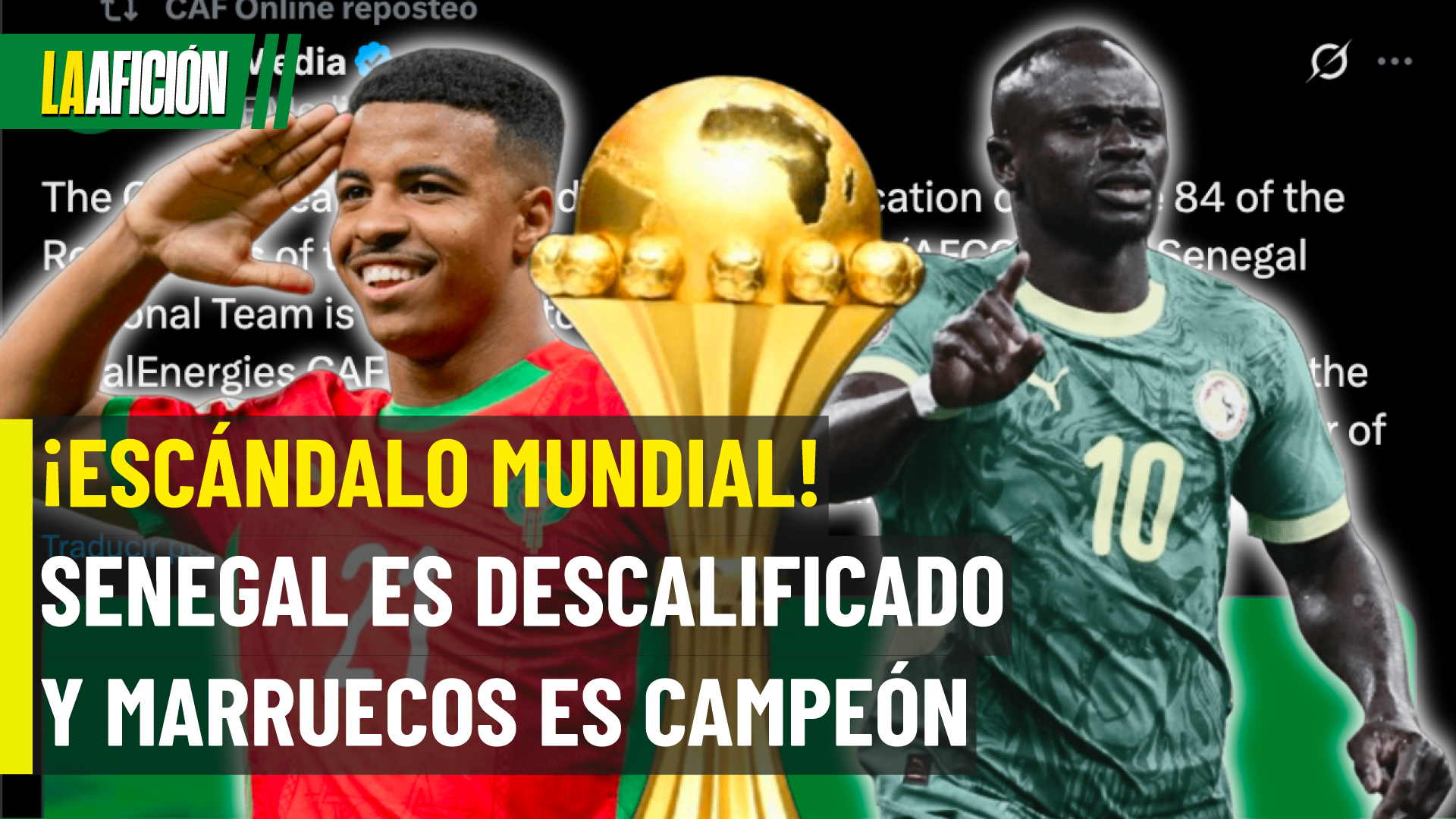 ¿Por qué le quitaron el título a Senegal en la Copa África?