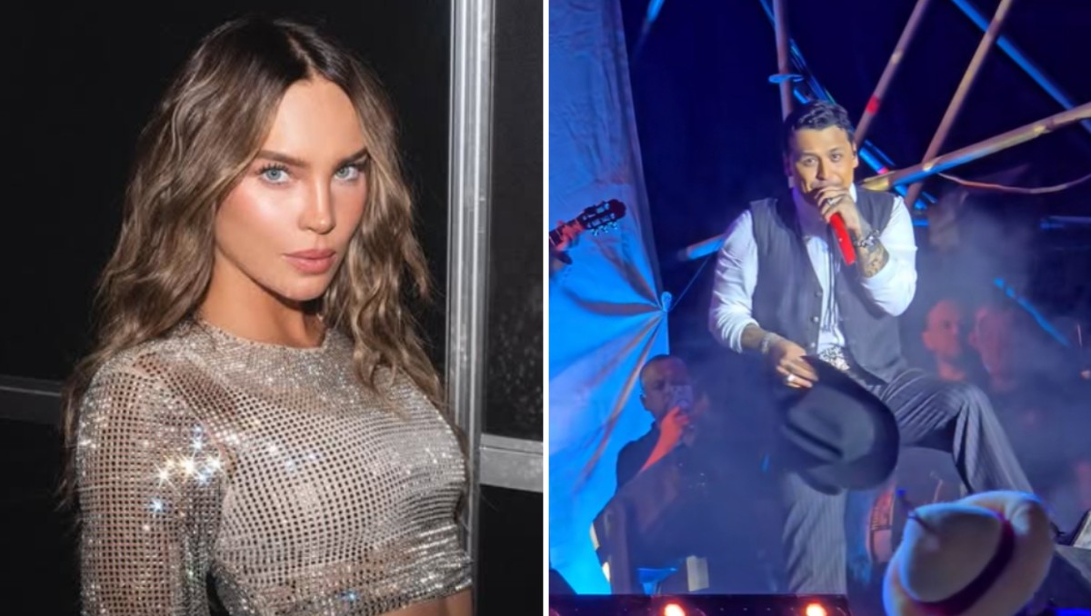 Fans de Christian Nodal le recuerdan a Belinda en pleno concierto |RS