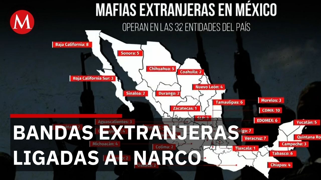 Grupos criminales extranjeros operan en México en alianza con cárteles