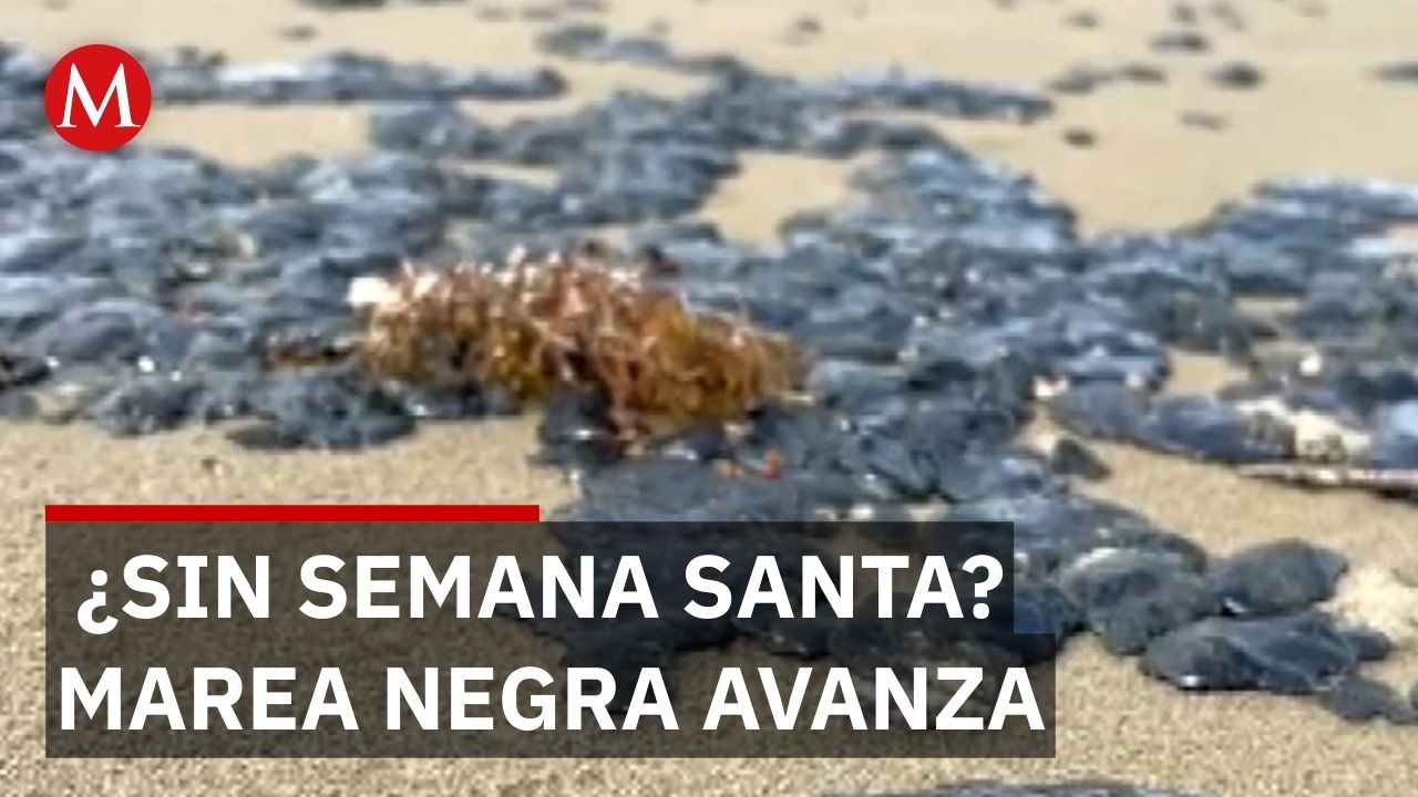 ¿Peligra la Semana Santa? Derrame de hidrocarburos llega a las playas de Coatzacoalcos
