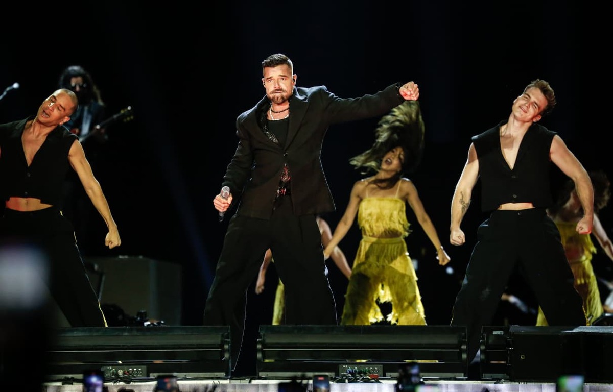 Ricky Martin dio catedra de baile y sensualidad en el escenario. (Cortesía Luis Gómez Sandi)