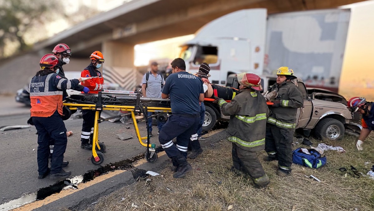Un accidente en el Libramiento Norte dejó cuatro personas lesionadas