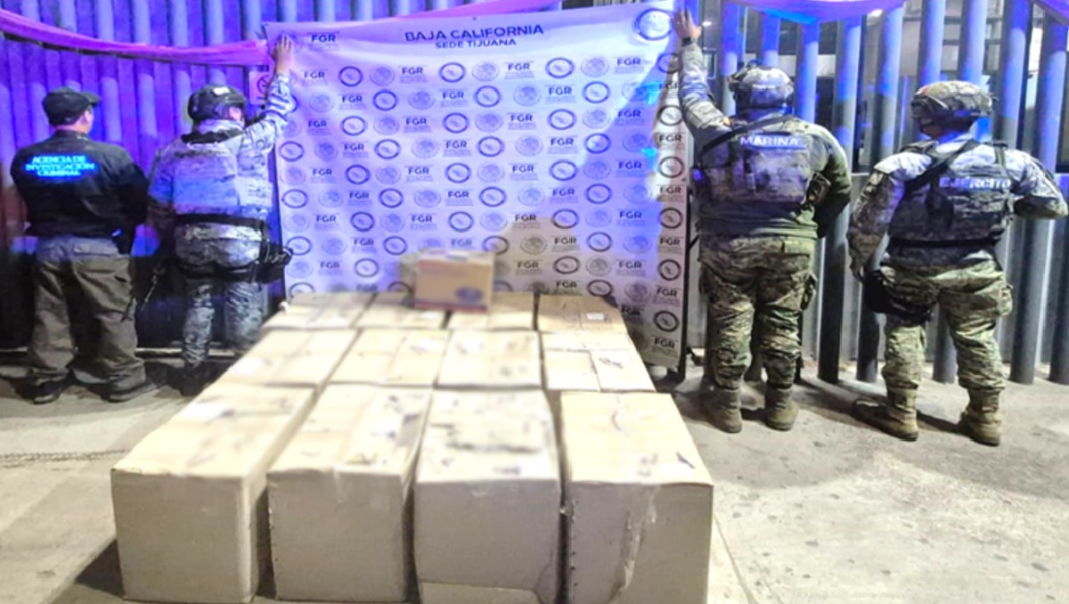 Aseguran inmueble y 317 kilos de metanfetamina en Tijuana, Baja California. | Especial