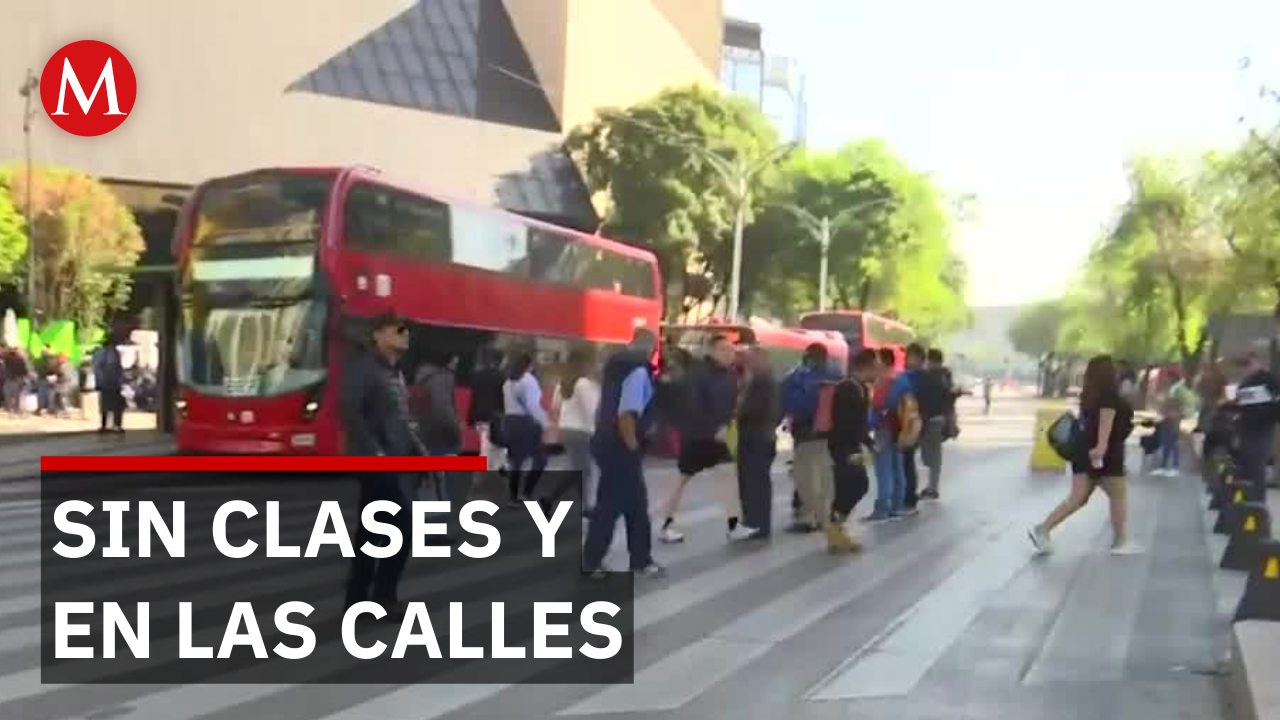¡Caos en el centro! CNTE bloquea Reforma y Juárez por paro nacional, CdMx