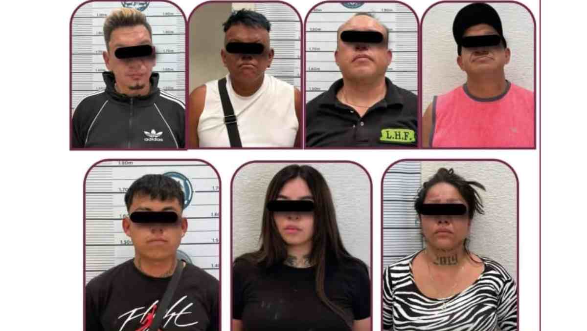 Los detenidos cinco hombres y dos mujeres son señalados por su probable participación en los delitos de ataques a las vías. Especial