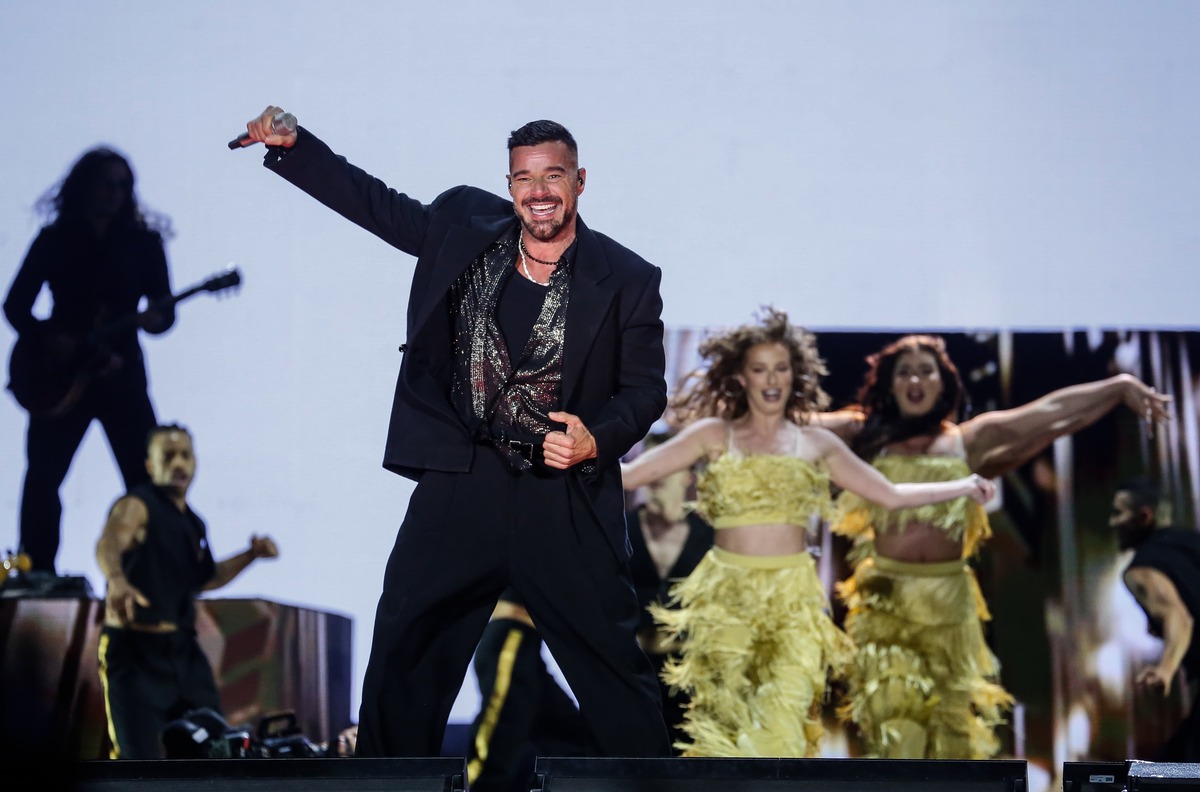 Ricky Martin se mostró emocionado y entregado a su público en Guadalajara. (Cortesía Luis Gómez Sandi)