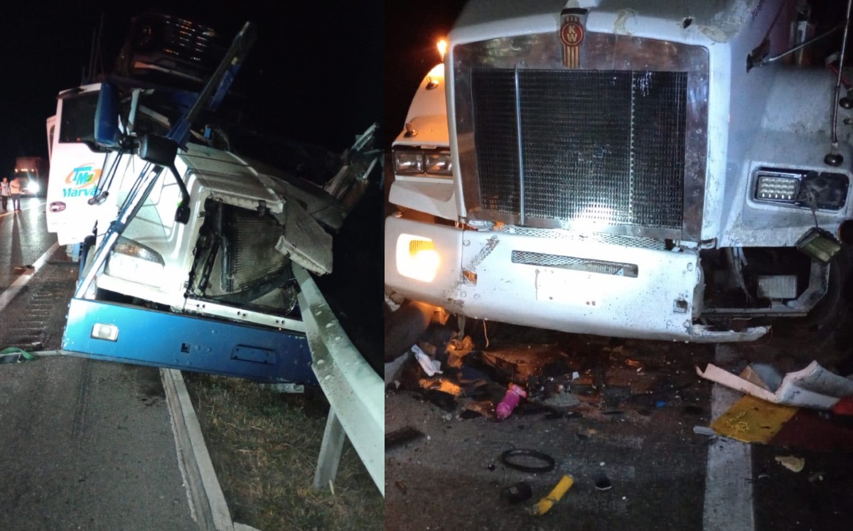 Accidente en carretera federal en Tamaulipas.