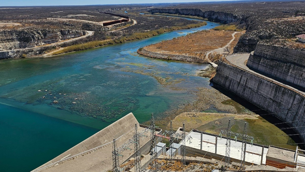 Aspecto reciente de la Presa La Amistad, en los límites de Tamaulipas con Texas. (Redes sociales)