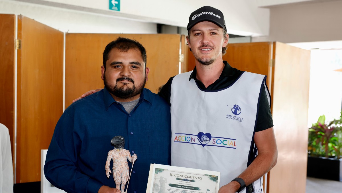 Demian Jiménez gana 'Arte en el Green' de la Gira Profesional Mexicana (Cortesía)