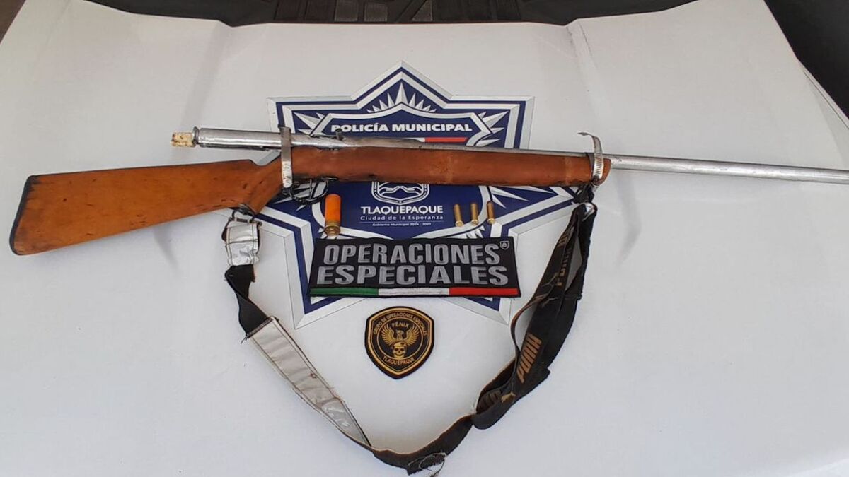 Detienen a hombre con escopeta en Tlaquepaque (Cortesía)