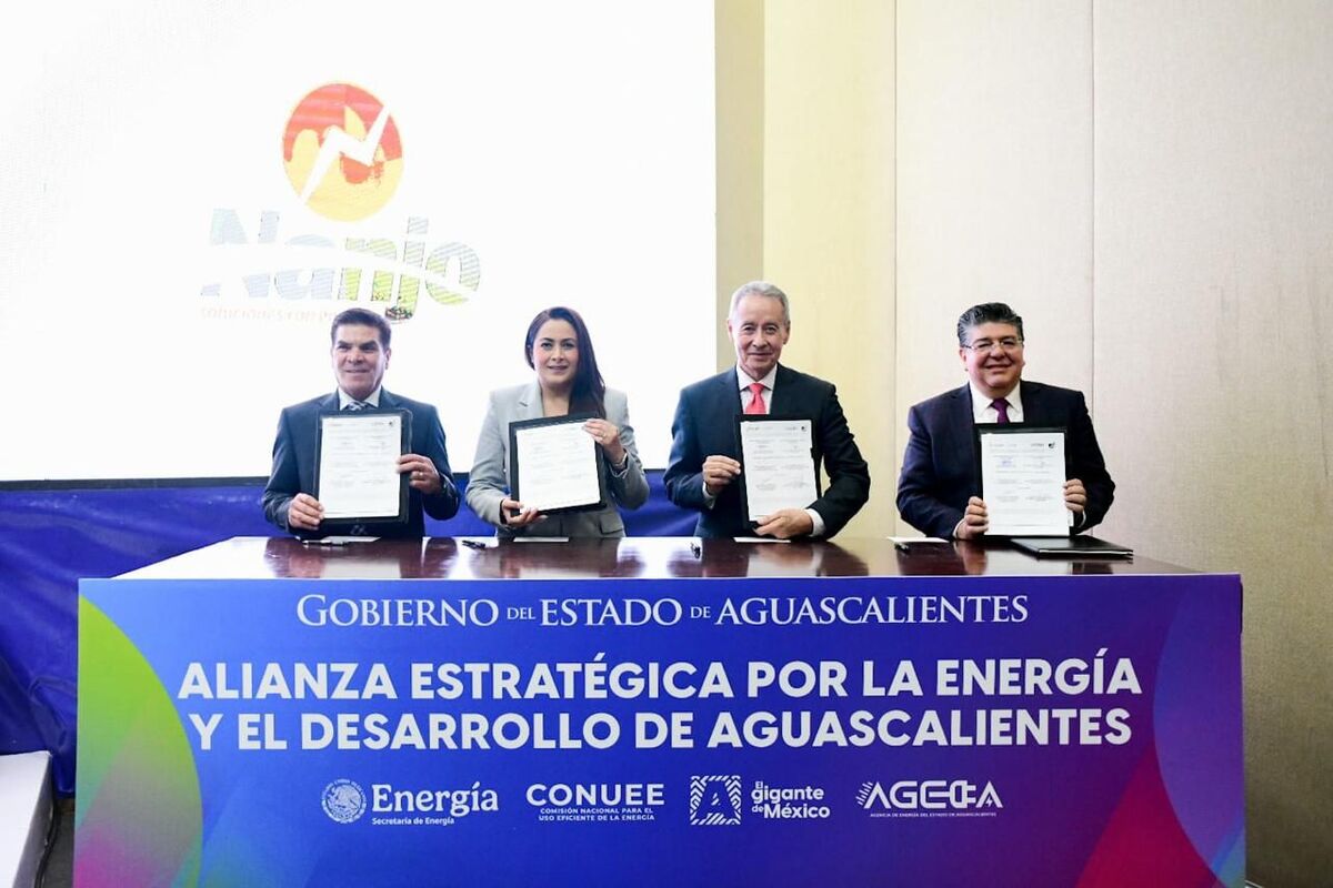 La mandataria tomó protesta en la Mesa Directiva del Colegio de Ingenieros Mecánicos y Electricistas (CIME) de Aguascalientes. | Foto: Especial
