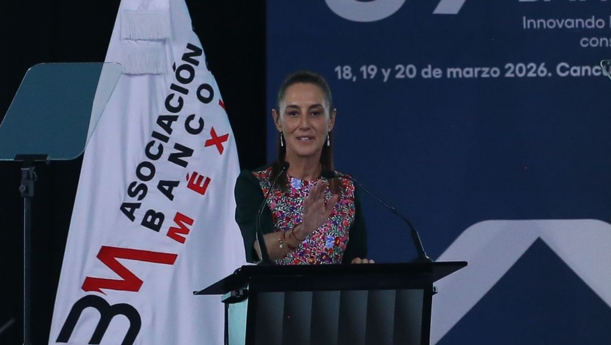 Sheinbaum participa en la 89 Convención Bancaria en Cancún | Foto: Ariana Pérez
