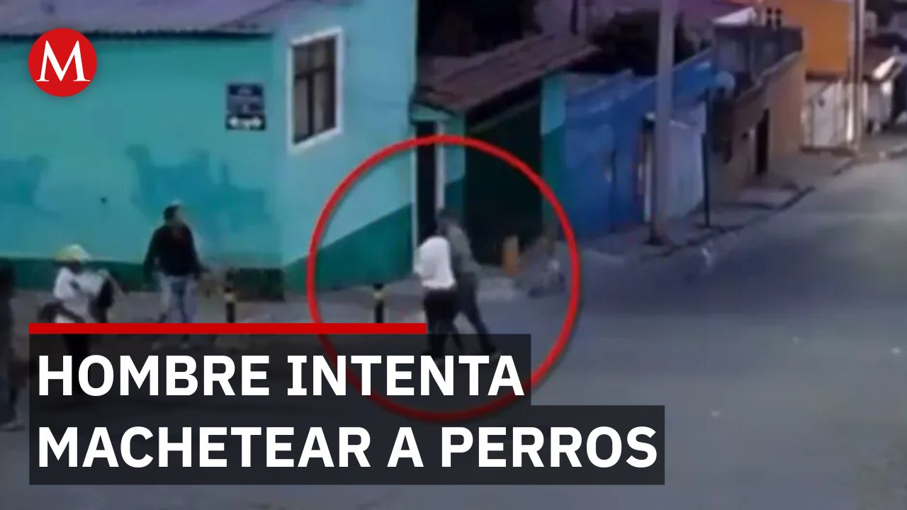 Vecinos detienen a sujeto que agredió a una mujer con el mango de un machete en Puebla