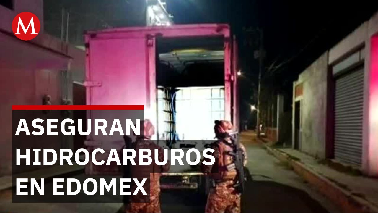 Autoridades estatales y federales aseguraron seis contenedores con hidrocarburo en Huehuetoca