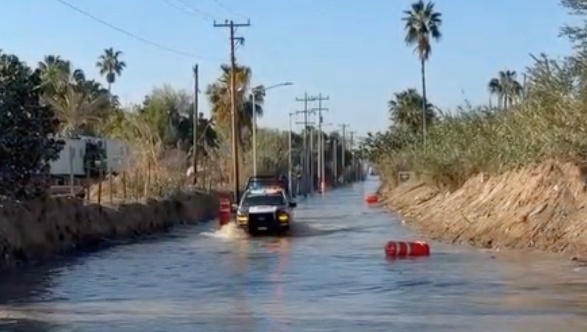 Inundación por aguas negras en Baja California Sur. | Especial