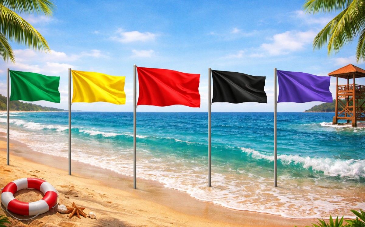 ¿Qué siginifican las banderas de colores en Playas de México? | Imagen elaborada con IA