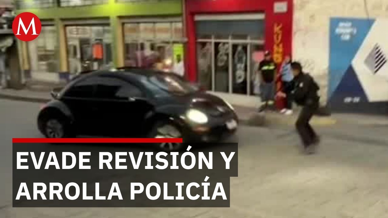 Conductor embiste a agente de tránsito en Ecatepec para evitar revisión