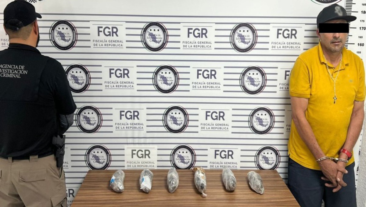 Un hombre fue detenido con 27 kilos de metanfetamina en Sonora. | Especial