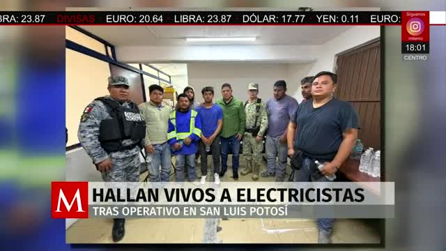 Localizan con vida a 7 electricistas desaparecidos en SLP | Milenio Noticias, 23 de marzo de 2026