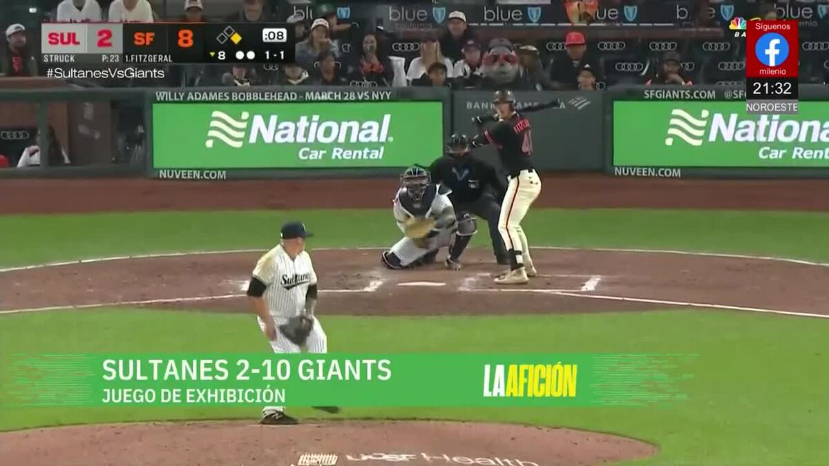 Giants vence a Sultanes de Monterrey en exhibición | Milenio Noticias La Afición, 23 de marzo 2026